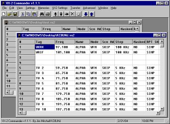 VX-2 Commander Main Window
