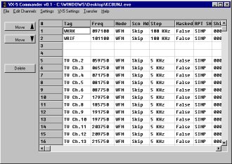 VX-5 Commander Main Window