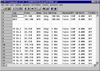 VX-7 Commander Main Window